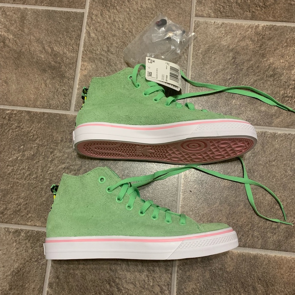Adidas Na-Kel Smith Nizza Hi Rf Spring Green +Pins